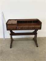 Country Pine Writing Desk with 2 Drawers and