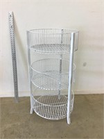 Unique 20” Round Metal Basket Storage Tower with