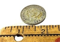 1942 Great Britain silver 1/2 crown coin 15 grams