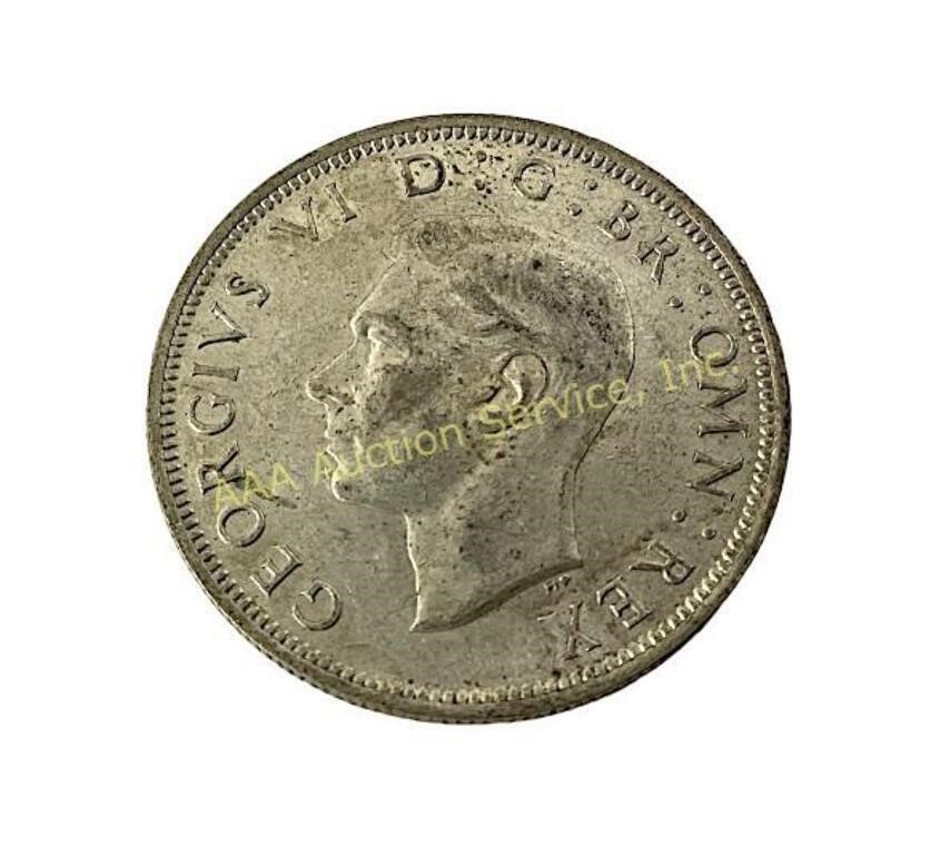 1940 Great Britain silver half crown coin 15