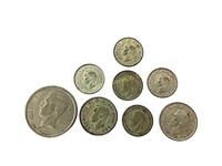 (7) Great Britain silver coins - 1938 shilling,