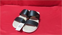 Kensie Double Band Sandals Womens Size 10 Blk