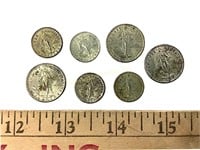 (7) US Territory Philippines silver coins - (3)