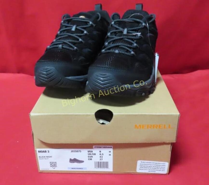 New Merrell Shoes Mens 9 MOAB 3 Style Black Night