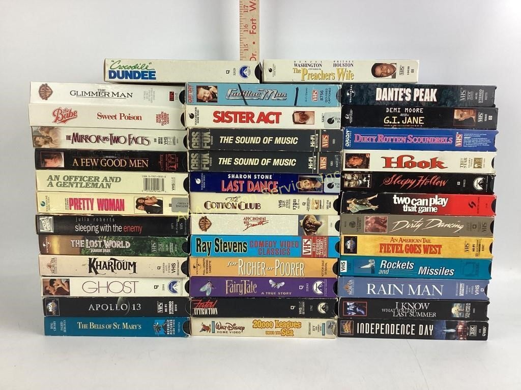 VHS movies including: Dirty Dancing, KharToum,