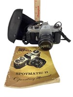 Asahi Pentax Camera Spotmatic II includes manual
