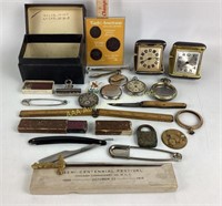 Pocket watch cases and parts, straight edge