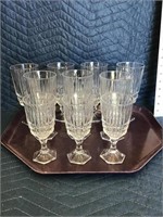 Gorgeous Crystal Glasses Lot of 10 Footed Base