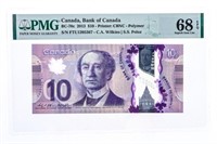 Bank of Canada, 2013 $10 PMG GEM UNC 68