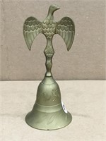Vintage Brass Bell w/Eagle Hawk Topper