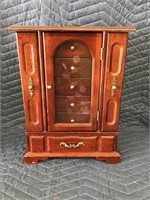 Jewelry Box with 6 Drawers and Necklace Sections