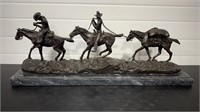 "CHANGING OUTFITS" RE-CAST BRONZE BY C.M. RUSSELL