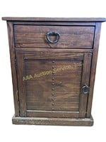 Pier 1 Single Drawer Nightstand, rough cond.