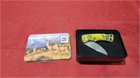 New in the tin deer knife