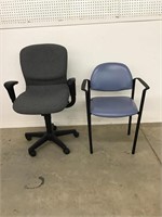 Office Chairs Lot of 2 One with Wheels
