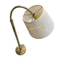 Gold Tone Floor Lamp With Shade Adjustable Height