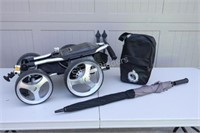 Sun Mountain PX4 Golf Cart, Golf Shoes & Umbrella
