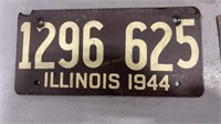 1944 ILLINOIS SOY BEAN LICENSE PLATE