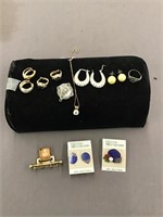 Very nice lot sterling jewelry. Ring, necklace,