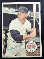 1967 TOPPS PIN-UP MICKEY MANTLE #6