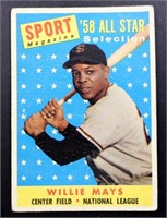 1958 TOPPS #486 WILLIE MAYS ALL STAR