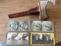 Antique photo slides with viewer