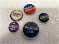Vintage Political pin backs.