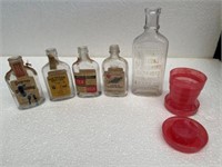 Antique shots and extracts bottle lot.