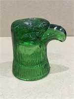 Vintage Green Glass Liquor Shot Glass
