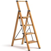 4 Step Ladder, Aluminum Folding Step Stool