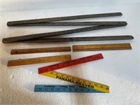Vintage / retro Wooden rulers. Advertising.