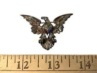 Sterling Enameled U.S. Military Veteran Eagle pin