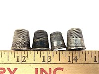(4) sterling thimbles 16 grams