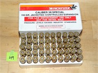 38spl +P 110gr Winchester Rnds 50ct