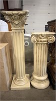 2 ORNATE PLANT STANDS 38" & 30" TALL