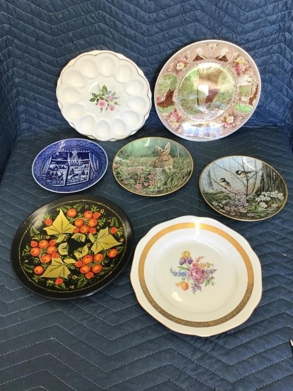 Collectors Plates Lot of 7 Miscellaneous Styles