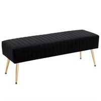 Furniliving Velvet Ottoman Bench Indoor Entryway