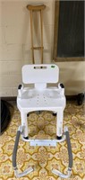 Health lot- adjustable shower chair/ crutches &