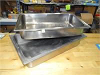Stainless Steel Steam Table Pans 2ct  22"x13"x 4"