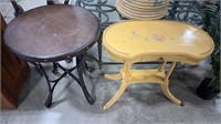 2- WOOD ACCENT TABLES