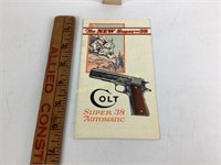 1929 Colt New Super 38 Automatic pistol pamphlet