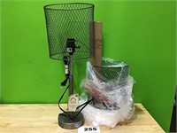Wire Mesh Metal Table Lamp lot of 2