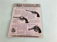 1937 Colt Revolvers and Automatic Pistols
