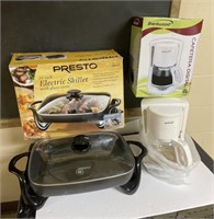 Kitchen lot-Coffee maker & electric frying pan