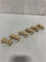 SMALL WOODEN TOY CARS 6PCS