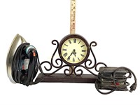 Metal Mantel Clock, see photos oxidation rust