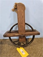 WOOD SINGLE PULLEY