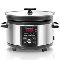 5.5QT Programmable Slow Cooker With Timer,Non