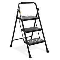HBTower 3 Step Ladder, Folding Step Stool with
