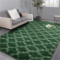 5x8 Shag Large Area Rugs for Living Room, Green
